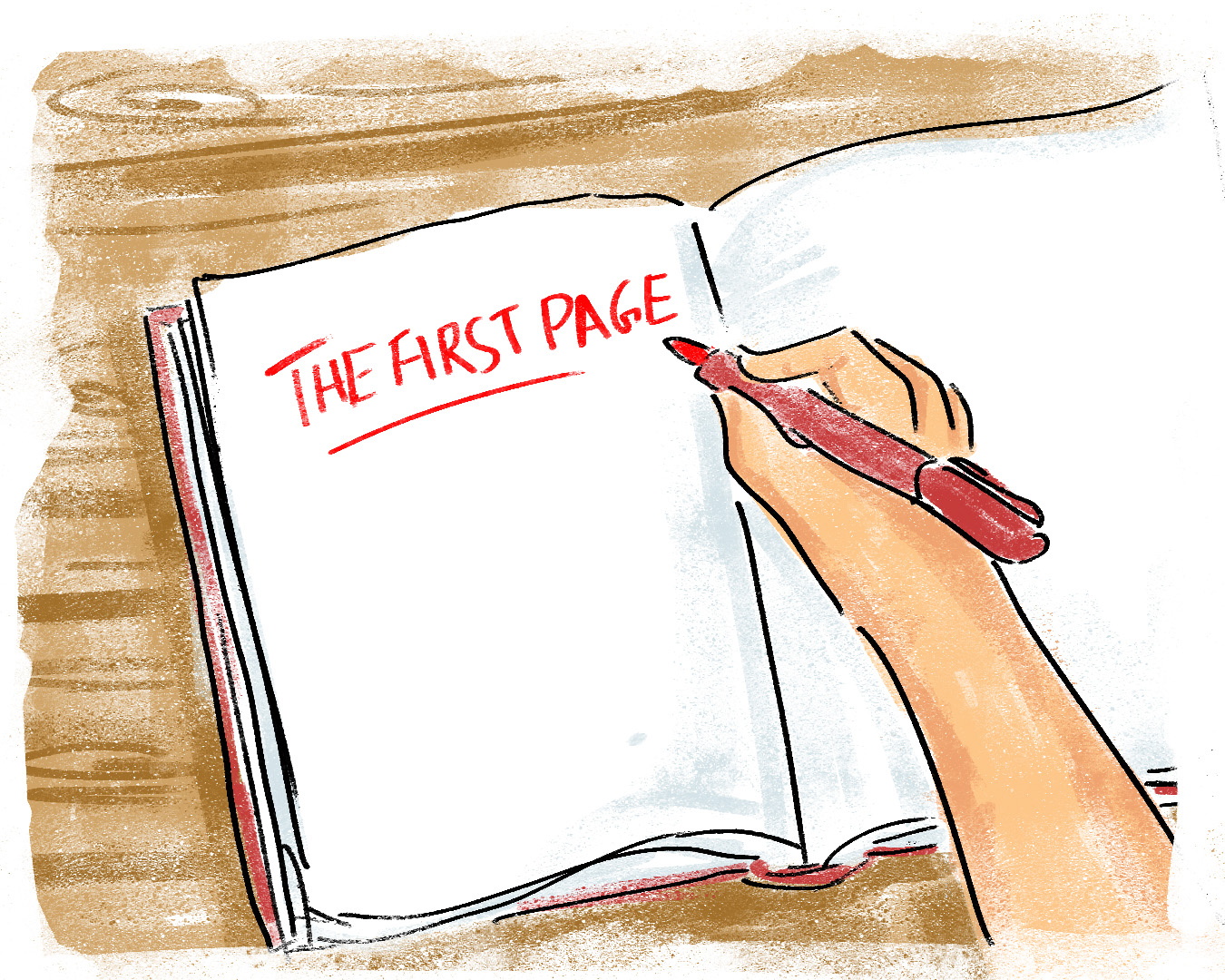 Amazing First Pages Ameirah Varughese’s short story: The First Page, with illustrations by ...